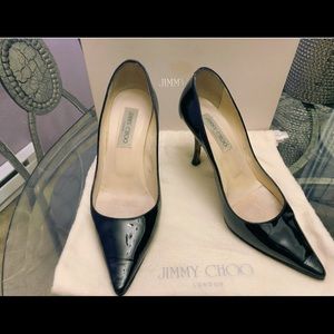 Jimmy Choo Patent Leather Pointed-Toe Pumps